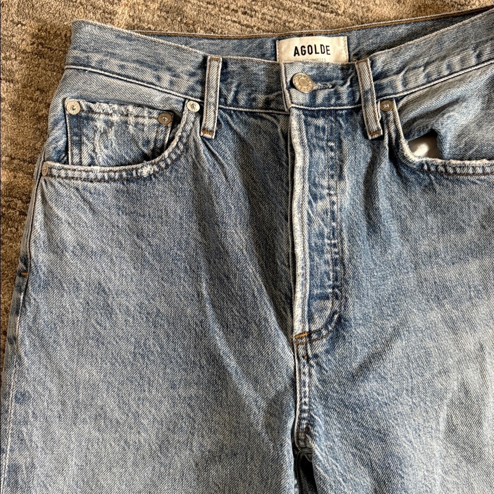 Agolde women’s Blue Jeans - size 25 - Riley - button fly - Picture 2 of 6
